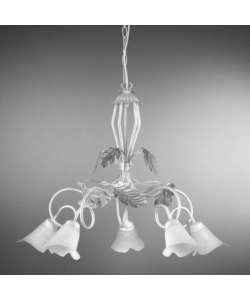 LAMPADARIO 5 LUCI ONLI "MARILENA" ARGENTO E14